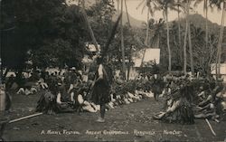 A Native Festival. Ancient Ceremonials. Rarotonga Postcard