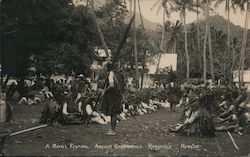 A Native Festival. Ancient Ceremonials. Rarotonga Cook Islands South Pacific Postcard Postcard Postcard