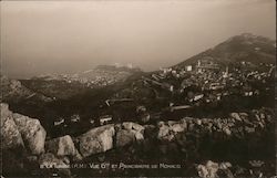 View of Monaco from La Turbie Postcard