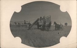 Farm Harvesting Scene with Horses Stafford, KS Postcard Postcard Postcard