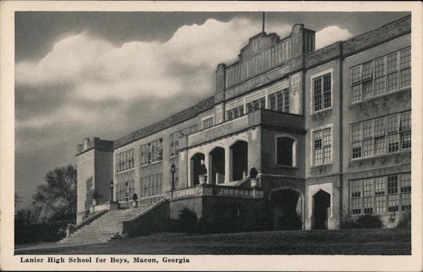 Lanier High School For Boys Macon GA Postcard