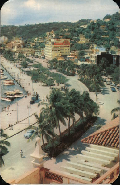 Panoramic View of the Costera Blvd Acapulco Mexico
