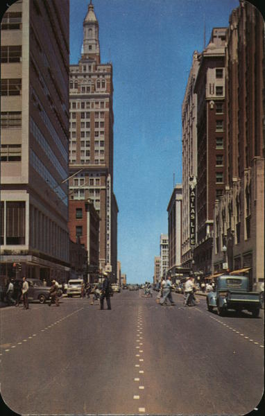 Boston Avenue Looking North Tulsa Oklahoma
