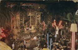 "Aloha Entertainment Lanai" main dining room, at Clifton's "Pacific Seas" Postcard