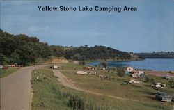 Yellow Stone Lake Camping Area Postcard