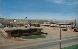 Hillside Motel & Steak House Postcard