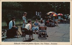 Sidewalk Artists of Jackson Square New Orleans, LA Postcard Postcard Postcard