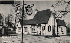 Harry's Station, Main & Walnut Postcard