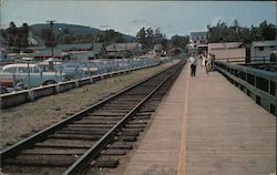 Strolling on the Boardwalk Weirs Beach, NH Postcard Postcard Postcard