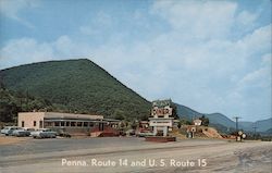 Mountain Top Diner on PA Route 14 and Route 15 Postcard