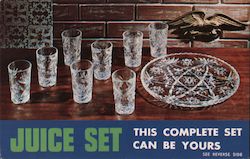 Juice Set - Free! Juice Glass with 7 Gallon Gas Purchase - Ashland Oil Products Postcard