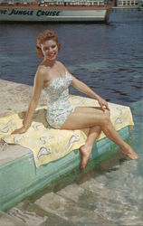 Woman relaxing at Florida’s Silver Springs Postcard