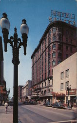 Hotel Seneca and Clinton Avenue Looking North Postcard