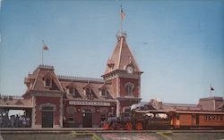 Entrance to Disneyland Santa Fe Disneyland Railroad Postcard