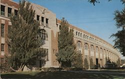 State Fair Grounds - Educational Building and Grand Stand Postcard
