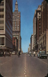 Boston Avenue Looking North Tulsa, OK Postcard Postcard Postcard