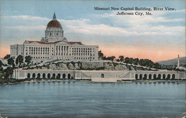 Missouri New Capitol Building, River View Jefferson City