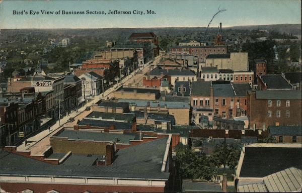Bird's Eye View of Business Section Jefferson City Missouri