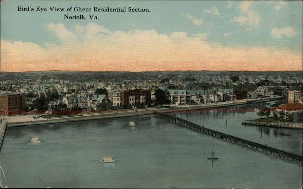 Bird's Eye View of Ghent Residential Section Norfolk Virginia