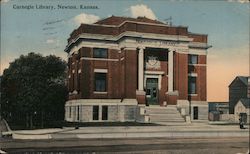 Carnegie Library Newton, KS Postcard Postcard Postcard