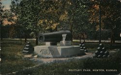 Military Park Newton, KS Postcard Postcard Postcard