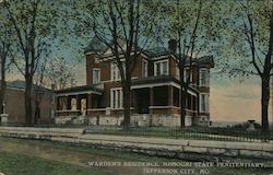 Warden’s Residence, Missouri State Penitentiary Jefferson City, MO Postcard Postcard Postcard