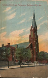 Catholic Church and Parsonage Postcard