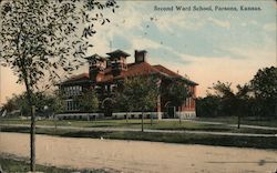 Second Ward School Parsons, KS Postcard Postcard Postcard