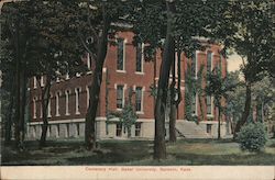 Cemetery Hall, Baker University Postcard