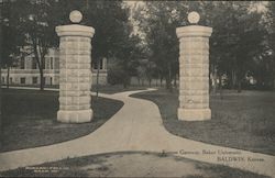 Roman Gateway, Baker University Postcard