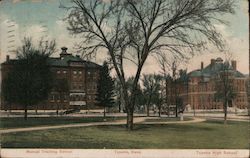 Manual Training School and Topeka High School Kansas Postcard Postcard Postcard