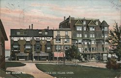 Hotel Florence and Village Green Postcard