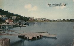 Boat Landing and Cottages, Murray Hill Shore Postcard