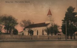 The Catholic Church Gilroy, CA Postcard Postcard Postcard