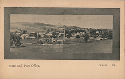 Store and Post Office Sciota, PA Postcard Postcard Postcard