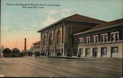 Denver, rio Grande & Western Pacific Union Depot Salt Lake City, UT Postcard Postcard Postcard