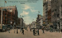 Looking Up First Avenue from Pioneer Square Postcard