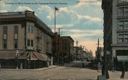 Looking up Main Street in the Japanese District Postcard