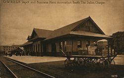 O.W. R.R. & N. Depot and Business Mens' Association Booth The Dalles, OR Postcard Postcard Postcard