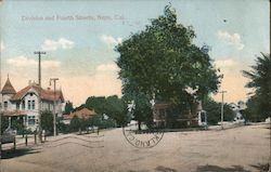 Division and Fourth Streets Postcard