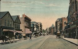 Main Street Brockton, MA Postcard Postcard Postcard