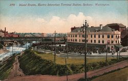 Inland Empire, Electric Interurban Terminal Station Postcard