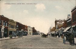 Chickasha Avenue, Looking West Postcard