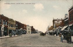 Chickasha Avenue, Looking West Oklahoma Postcard Postcard Postcard