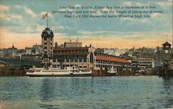 Low Tide at Elliott Bay Seattle Postcard