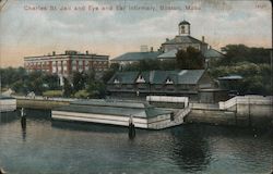 Charles St. Jail and Eye and Ear Infirmary Boston, MA Postcard Postcard Postcard