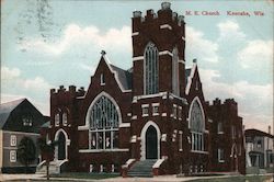 M.E. Church Kenosha, WI Postcard Postcard Postcard