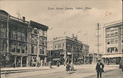 Town House Square, Salem, MA Postcard