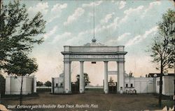 Entrance Gate to Race Track Postcard