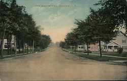 Looking Along The Boulevard Postcard